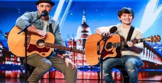 father and son sing original at BGT audition