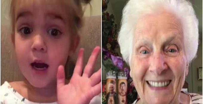 granny gives relationship advice to 2-year-old Mila