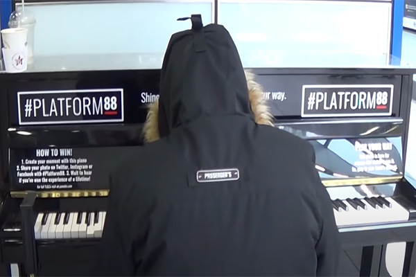This guy rocks it out on the piano