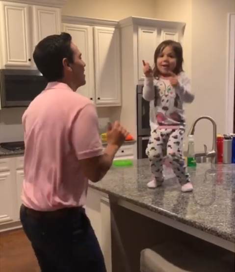 kitchen salsa performance by dad daughter duo