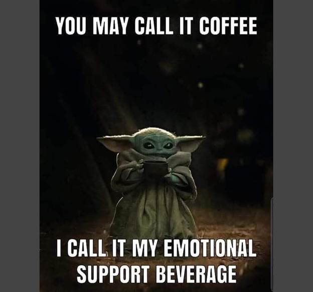 baby yoda meme coffee