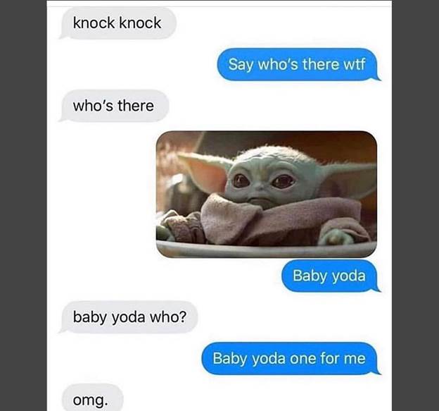baby yoda knock knock joke